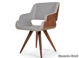 ROSE WOOD CONE - Chair with armrests _ Riccardo Rivoli