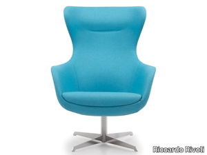 KING STAR - Swivel armchair with 4-spoke base _ Riccardo Rivoli