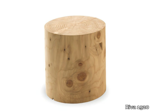 LOGOS ROUND - Round cedarwood coffee table _ Riva 1920