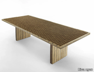 TAP TABLE - Rectangular table with resin top and cork stoppers _ Riva 1920