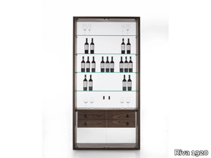 REFLEX - Cabinet in solid wood and blockboard with glass back _ Riva 1920