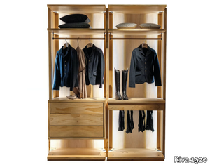 AVANT OPEN - Walk-in closet made of blockboard and solid wood _ Riva 1920