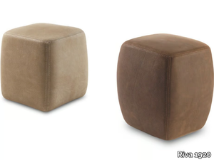 BETTY - Low upholstered leather stool _ Riva 1920