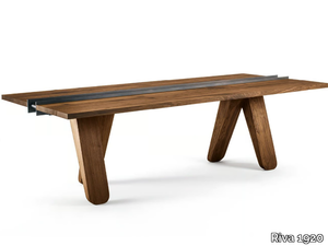 CANAL - Rectangular solid wood table _ Riva 1920