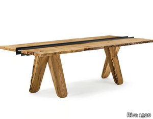 CANAL BRICCOLA - Rectangular briccola wood table _ Riva 1920