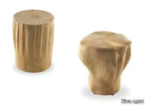 CHEF ONE – COOK ONE - Low solid cedar wood stool _ Riva 1920