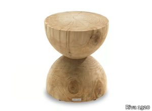 CLESSIDRA - Low solid cedar wood stool _ Riva 1920