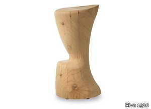 COPPA - High solid cedar wood stool with footrest _ Riva 1920