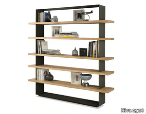 CRAZY - Open solid wood and iron bookcase _ Riva 1920