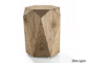 DIAMOND - Low solid cedar wood stool _ Riva 1920