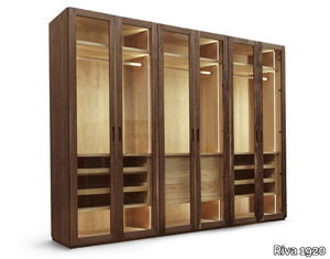 FOUR SEASONS GLASS - Sectional wood and glass wardrobe with drawers _ Riva 1920