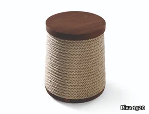 ROPE - Low stool in solid wood and hemp rope _ Riva 1920