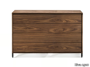 Rialto - Solid wood chest of drawers with integrated handles _ Riva 1920