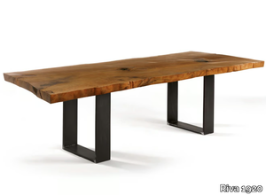 KAURI NEWTON - Rectangular table with Kauri solid wood and iron base _ Riva 1920