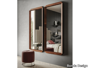 ACE - Rectangular framed wall-mounted painted metal mirror _ Ronda Design