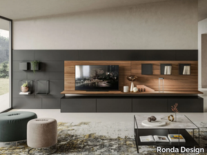 BENCH - Modular wooden and metal TV cabinet with drawers _ Ronda Design