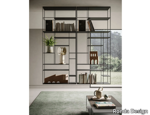 LEVIA AIR - Open floating metal bookcase _ Ronda Design