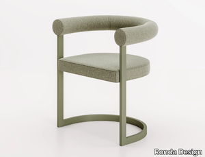 DHARMA - Fabric chair with armrests _ Ronda Design