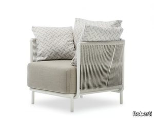 QUEEN - Armchair woven with polyester rope _ Roberti