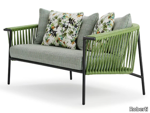 COROLLE - 2 seater powder coated steel sofa _ Roberti