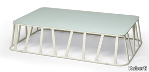 HAMPTONS GRAPHICS - Glass and aluminium coffee table _ Roberti