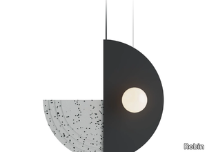 REGINA - Recycled plastic and iron pendant lamp _ Robin