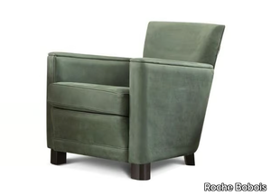 ZESTE - Leather armchair with armrests _ Roche Bobois