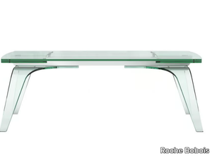 AGAPE - Extending tempered glass table _ Roche Bobois