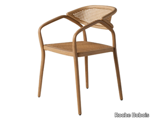 BOHEME - Chair with armrests in ash and Vienna straw _ Roche Bobois