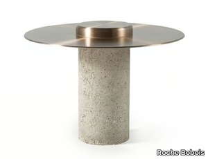 CANOTIER - Round aluminium coffee table _ Roche Bobois