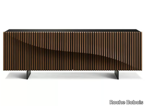 SPEED UP BOIS - Wooden sideboard with sliding doors _ Roche Bobois