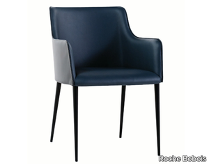 COLETTE - Upholstered leather chair with armrests _ Roche Bobois