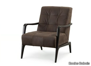 EBENE - Leather easy chair with armrests _ Roche Bobois