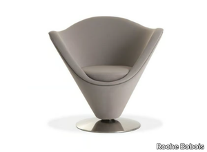 ELFE - Swivel fabric armchair with armrests _ Roche Bobois