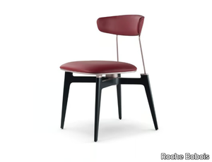 GABY - Upholstered leather chair open back _ Roche Bobois