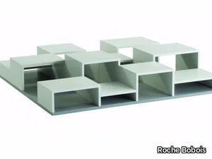 PIXL - Coffee table for living room with integrated magazine rack _ Roche Bobois