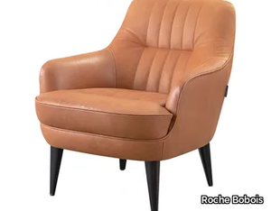 CARAVEL - Leather armchair with armrests _ Roche Bobois
