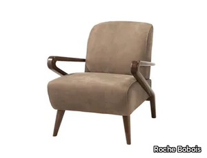 DIAGONALE - Leather easy chair with armrests _ Roche Bobois