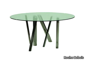 FOREST - Round tempered glass dining table _ Roche Bobois