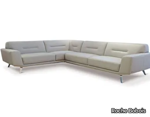 PERLE - Corner 5 seater leather sofa _ Roche Bobois