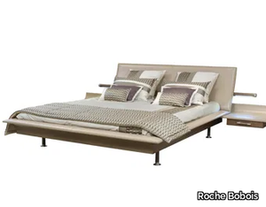 VANITY - Leather double bed with upholstered headboard _ Roche Bobois