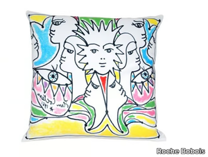 MULTI VISAGES - Square fabric cushion with removable cover _ Roche Bobois