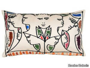 PETIT VISAGE - Rectangular fabric cushion with removable cover _ Roche Bobois