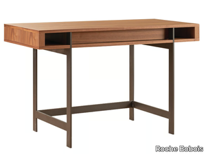 PRESSBOOK - Rectangular oak writing desk with drawers _ Roche Bobois