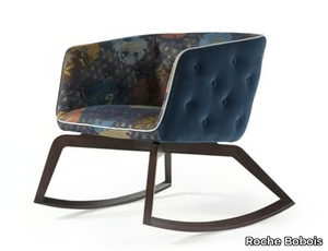 QUADRILLE - Rocking fabric easy chair with armrests _ Roche Bobois