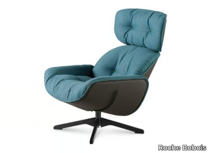 QUIET LIFE 2 - Recliner swivel fabric armchair with 4-spoke base _ Roche Bobois