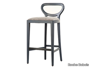 BRASSERIE - High beech stool with integrated cushion _ Roche Bobois