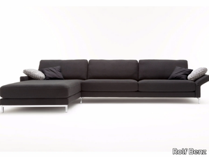 ROLF BENZ 011 EGO - Modular fabric sofa with chaise longue _ Rolf Benz