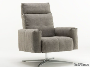 ROLF BENZ 50 - Fabric armchair with armrests with 4-spoke base _ Rolf Benz