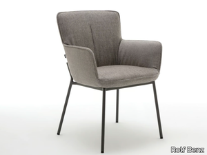 ROLF BENZ 655 - Upholstered fabric chair with armrests _ Rolf Benz